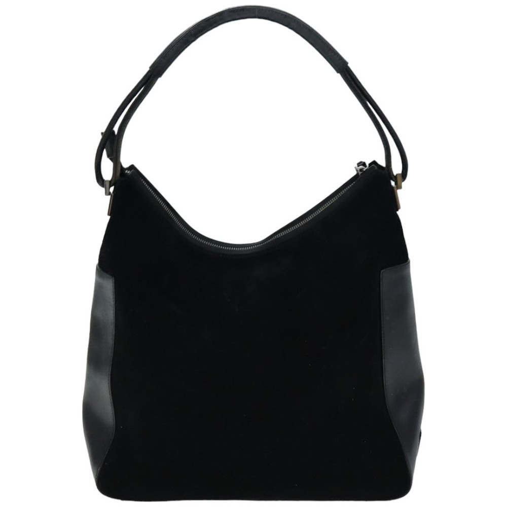 GUCCI Shoulder Bag Suede Black 001 3770 Auth 76389 - Picture 3 of 16